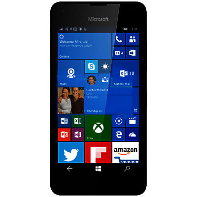 Microsoft Lumia 550 Smartphone, Windows Mobile, 4.7 , 4G LTE, SIM Free, 8GB, Black